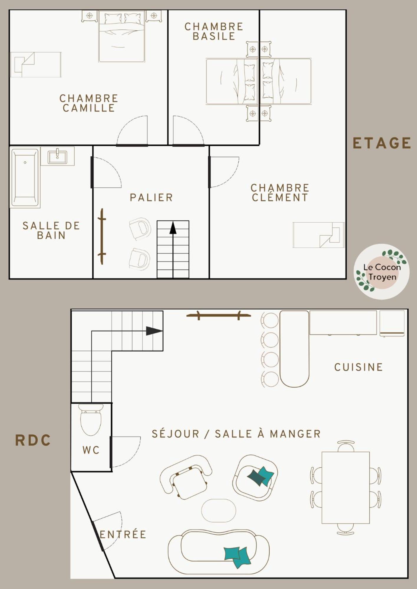 Le Cocon Troyen - 6-8P - 2 Parking Gratuits Apartman Troyes Kültér fotó